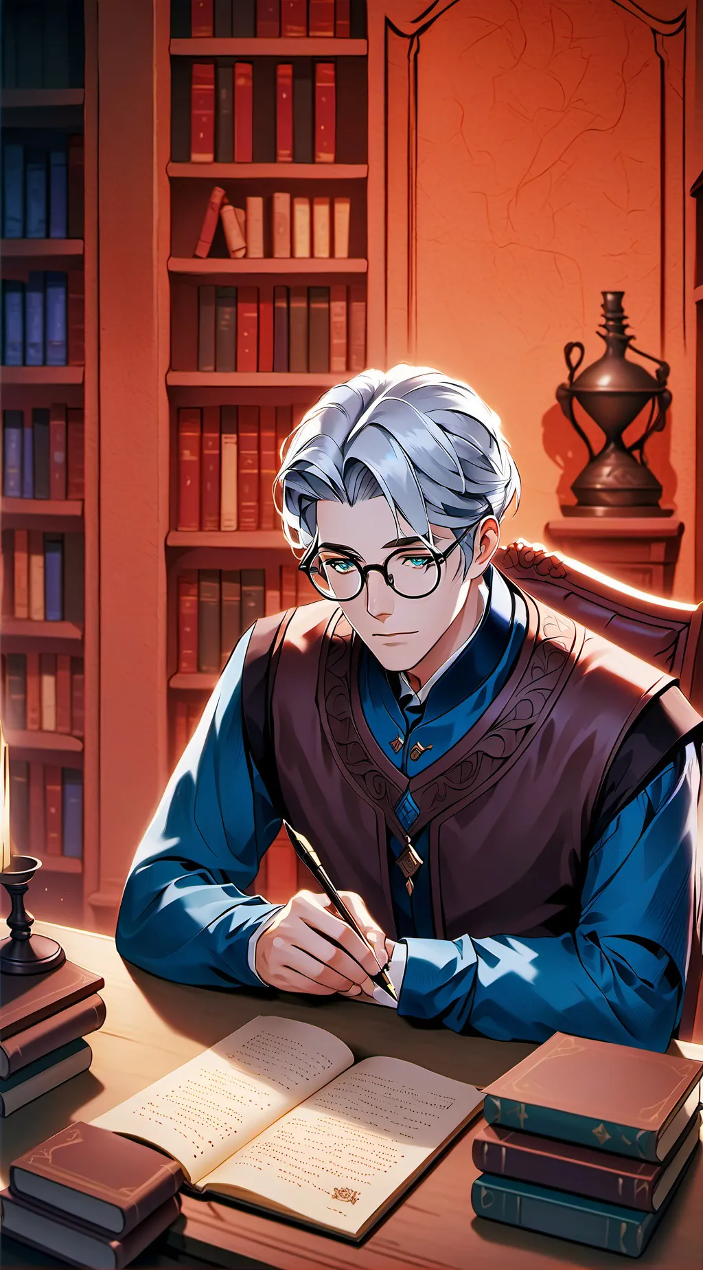 ai character: A nerd background