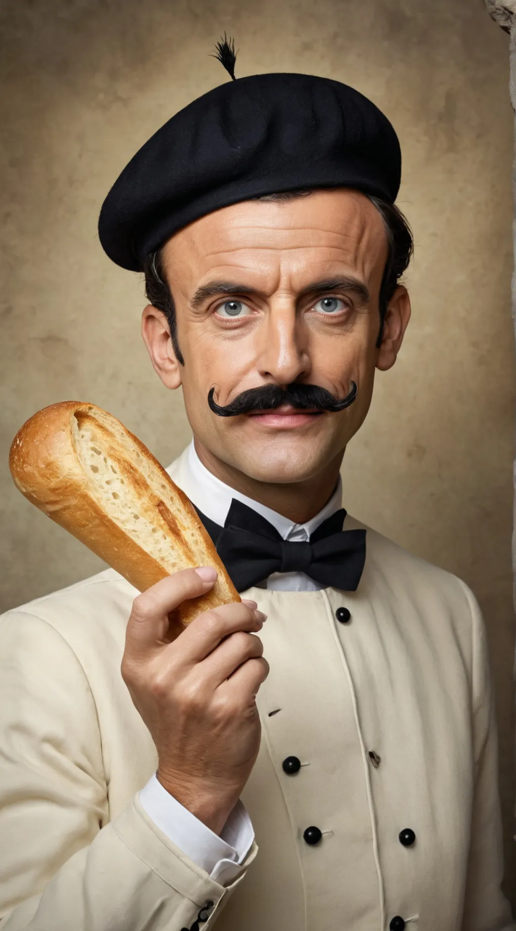 ai character: Emmanuel Macron background