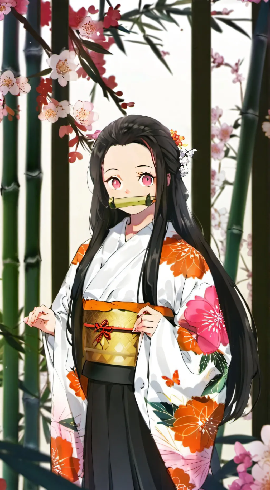 ai character: ✨ nezuko ✨ background