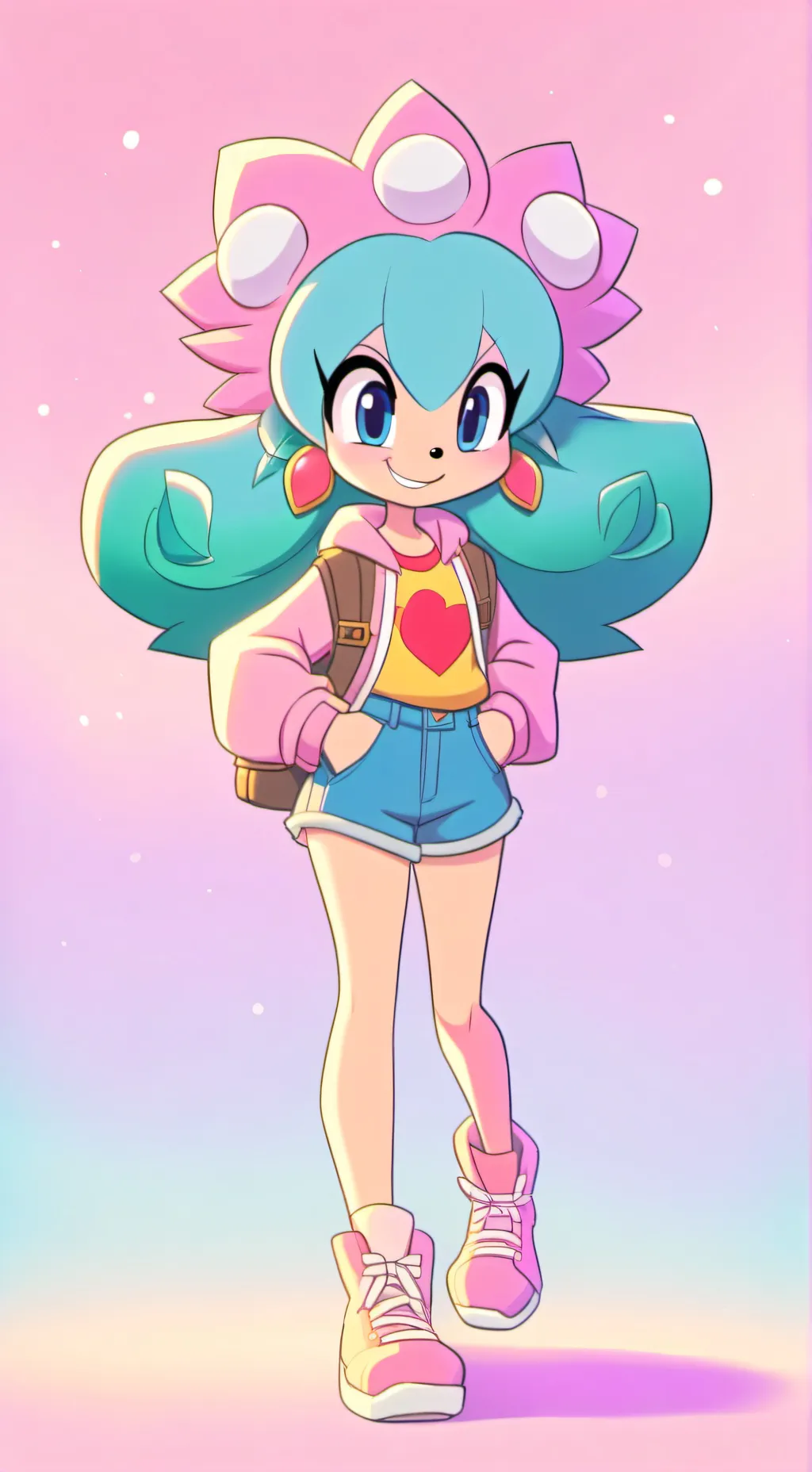 ai character: Flassy background