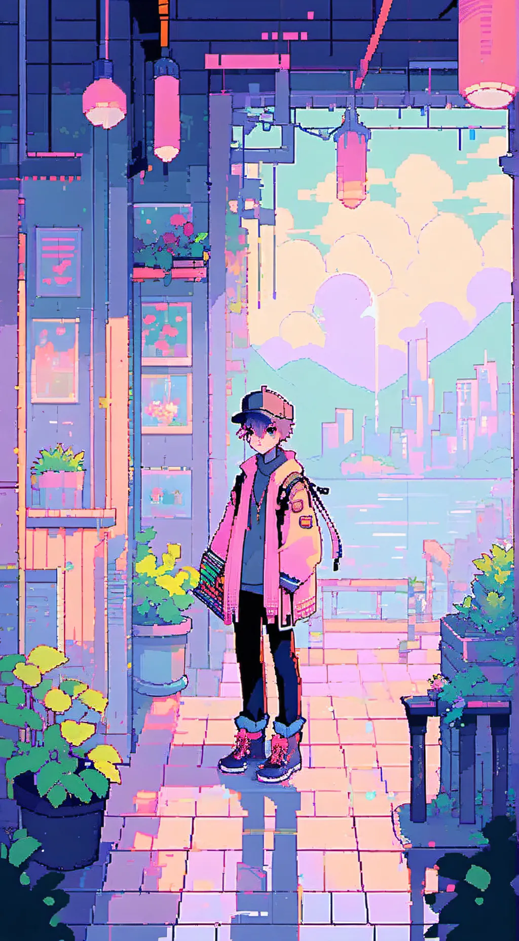 ai character: Stereo  background