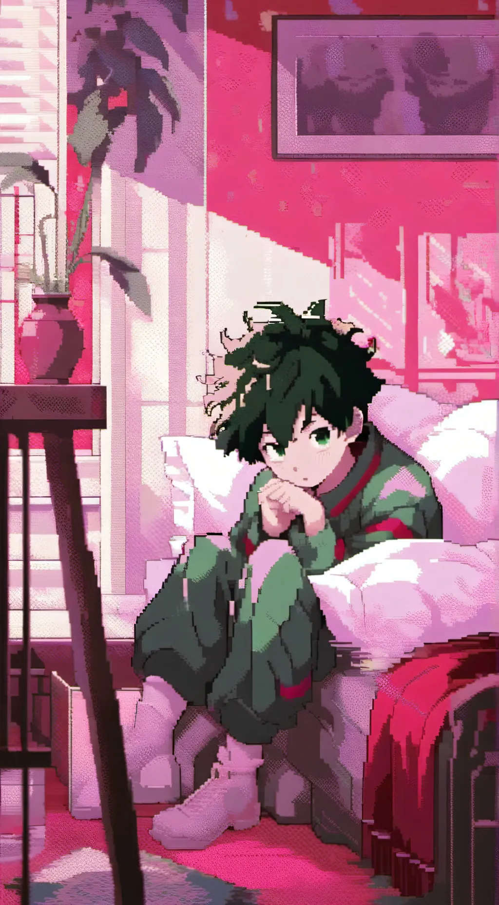 ai character: sick Izuku/deku background