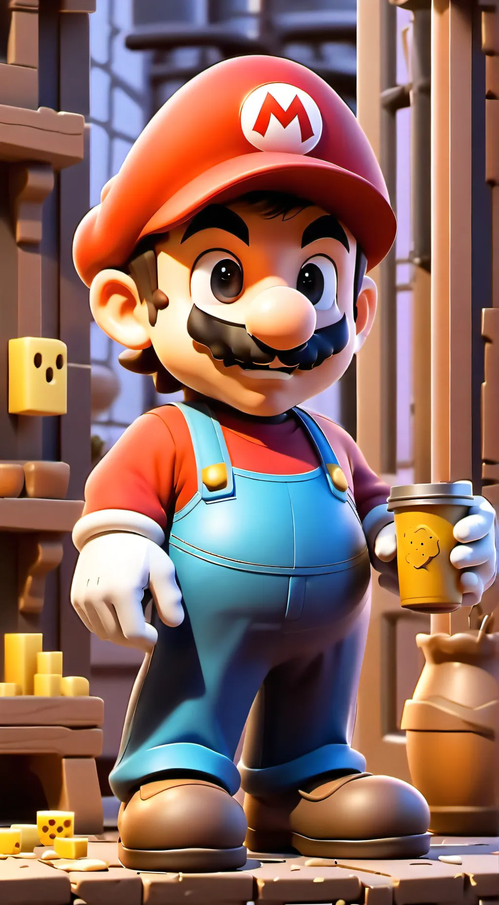 ai character: MARIO background