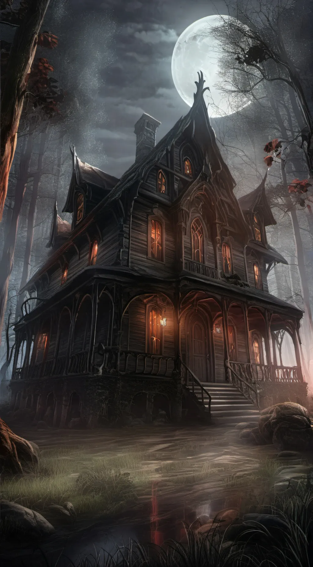 ai character: Scary Night background