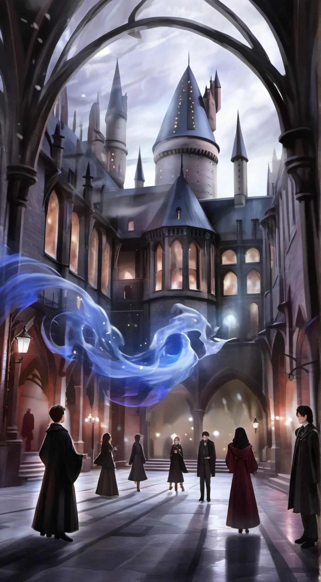 ai character: Hogwarts background