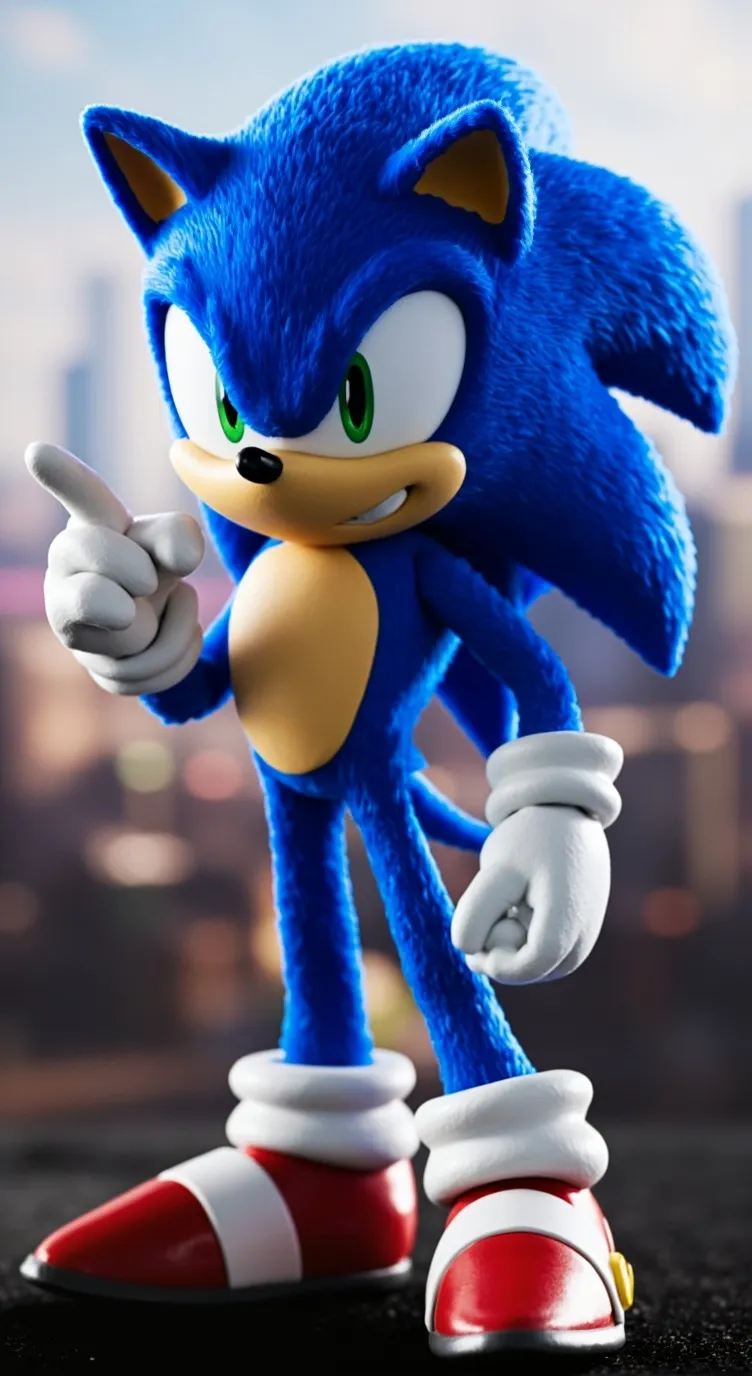 ai character: sonic  background