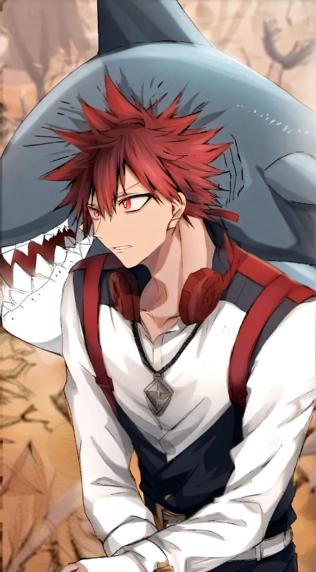 ai character: kirishima  background