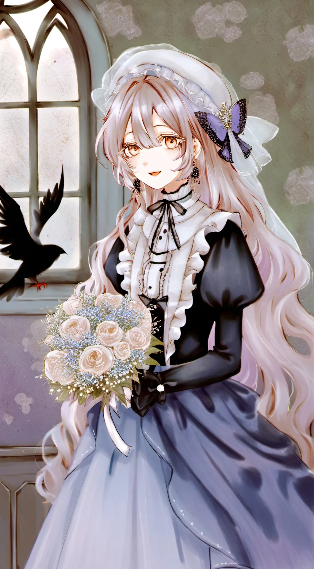 ai character: rose background