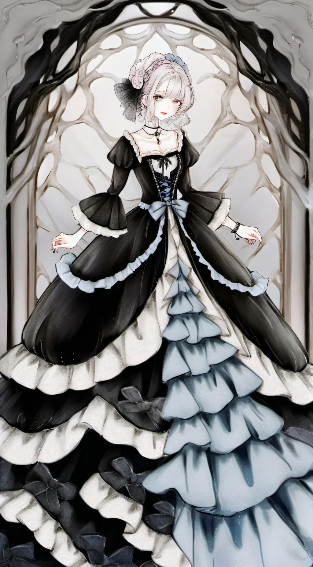 ai character: tisha 💙 background
