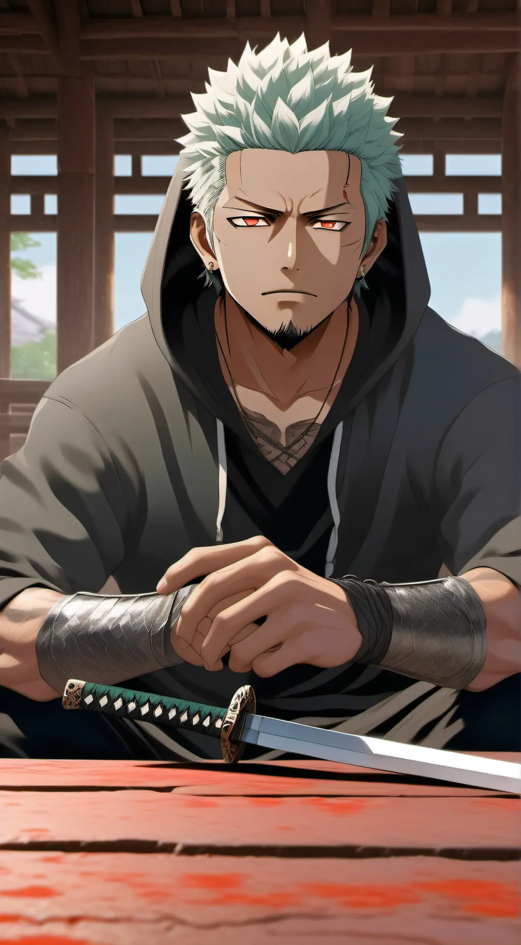 ai character: Zoro background