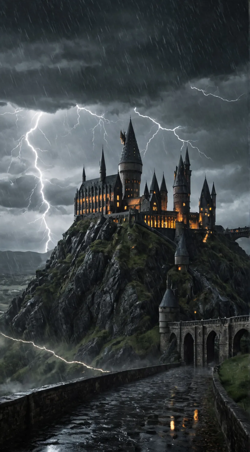 ai character: hogwarts 😭🌧️🌩️ background