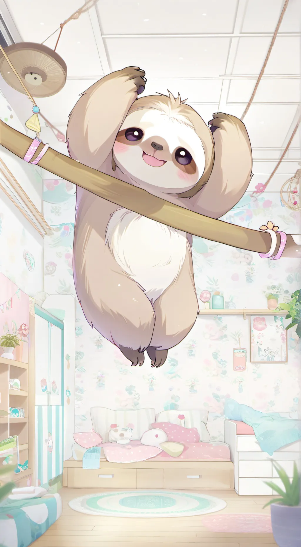 ai character: Sloth-Furred Spirit background