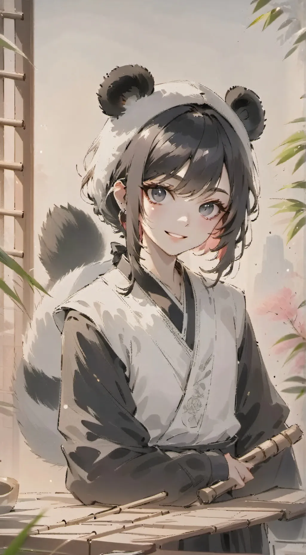 ai character: Daimara Panda Spirit background