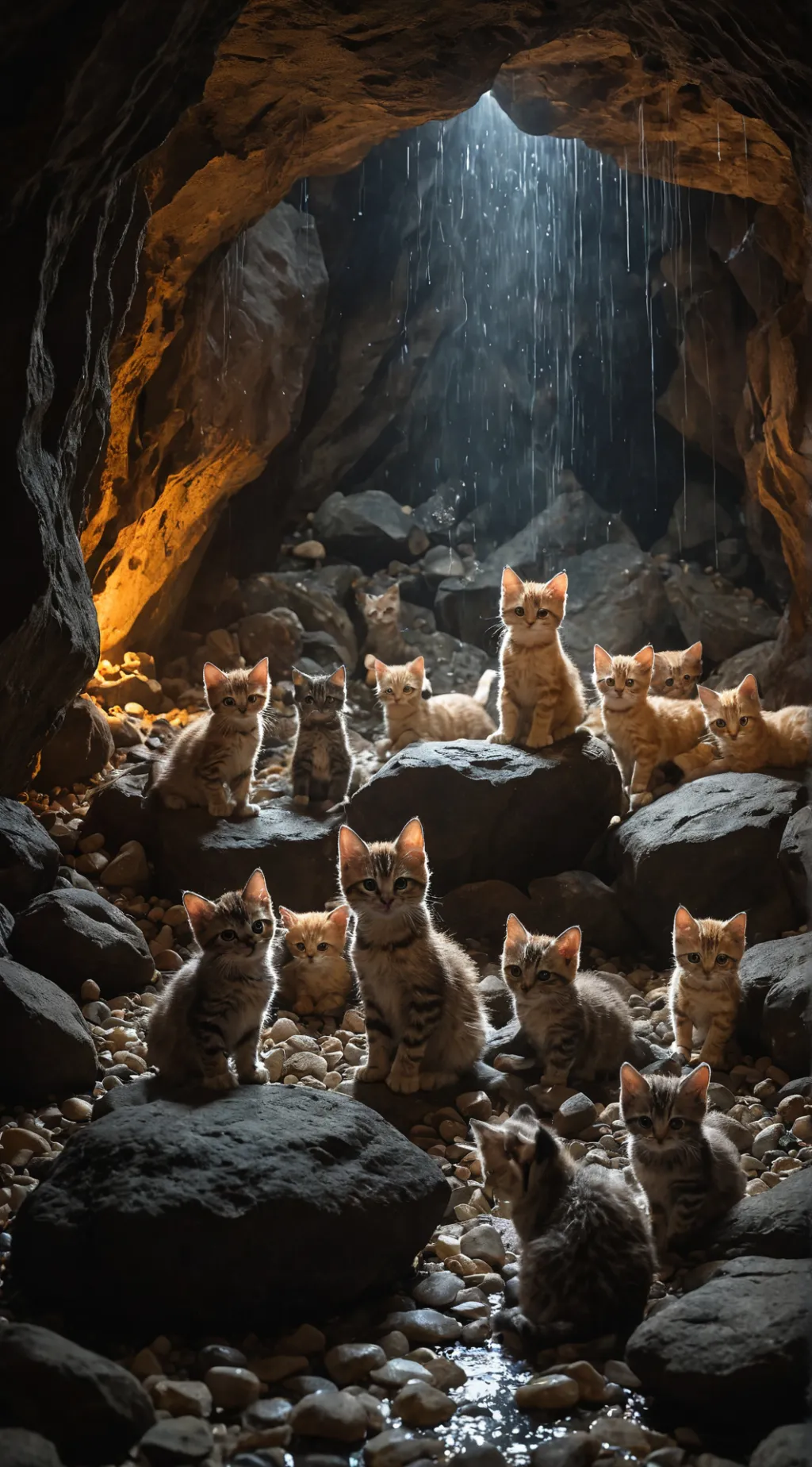 ai character: Kitten colony background