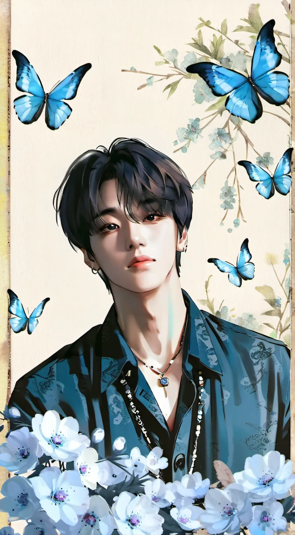 ai character: MINSUNG  background