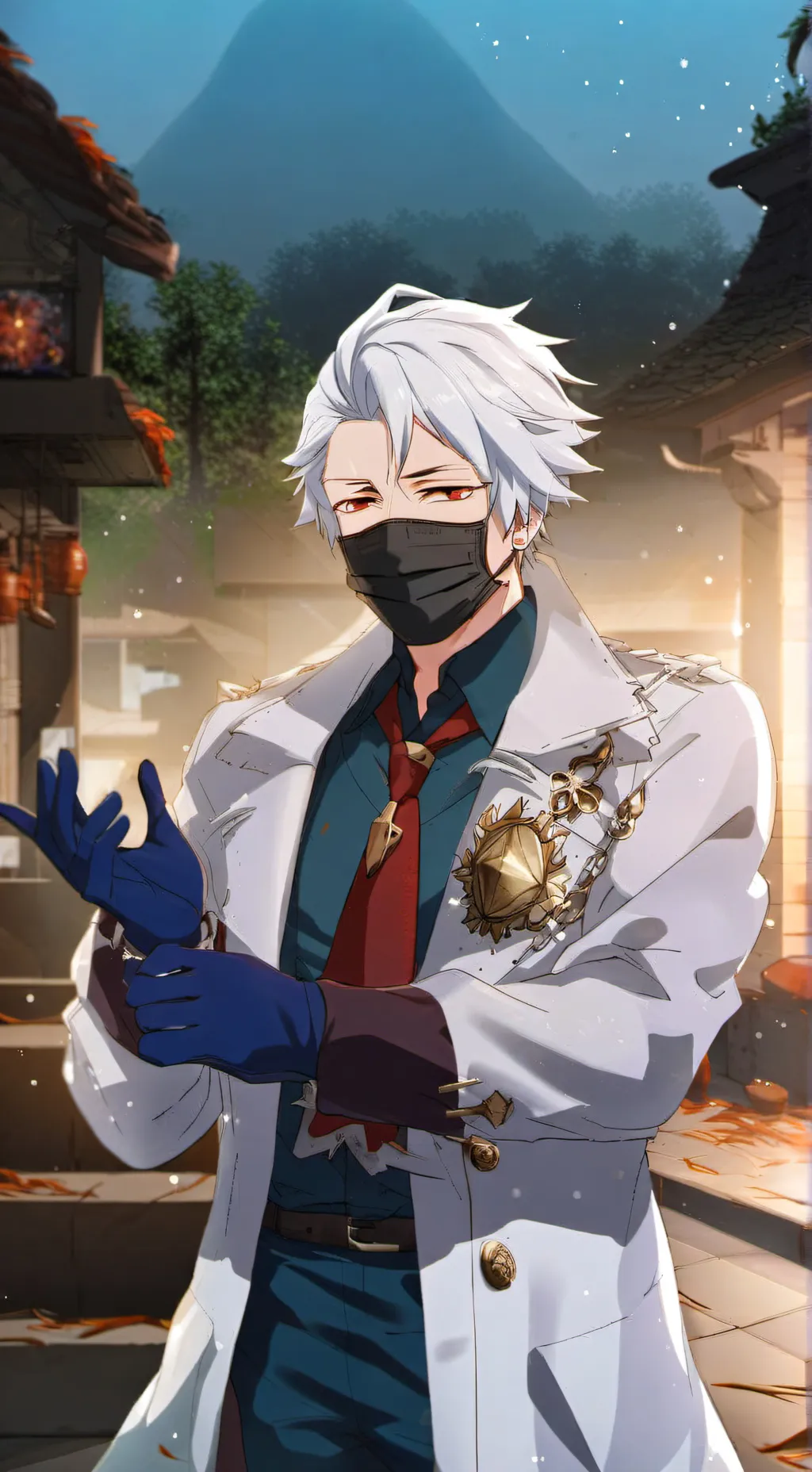 ai character: cursed dentist  background