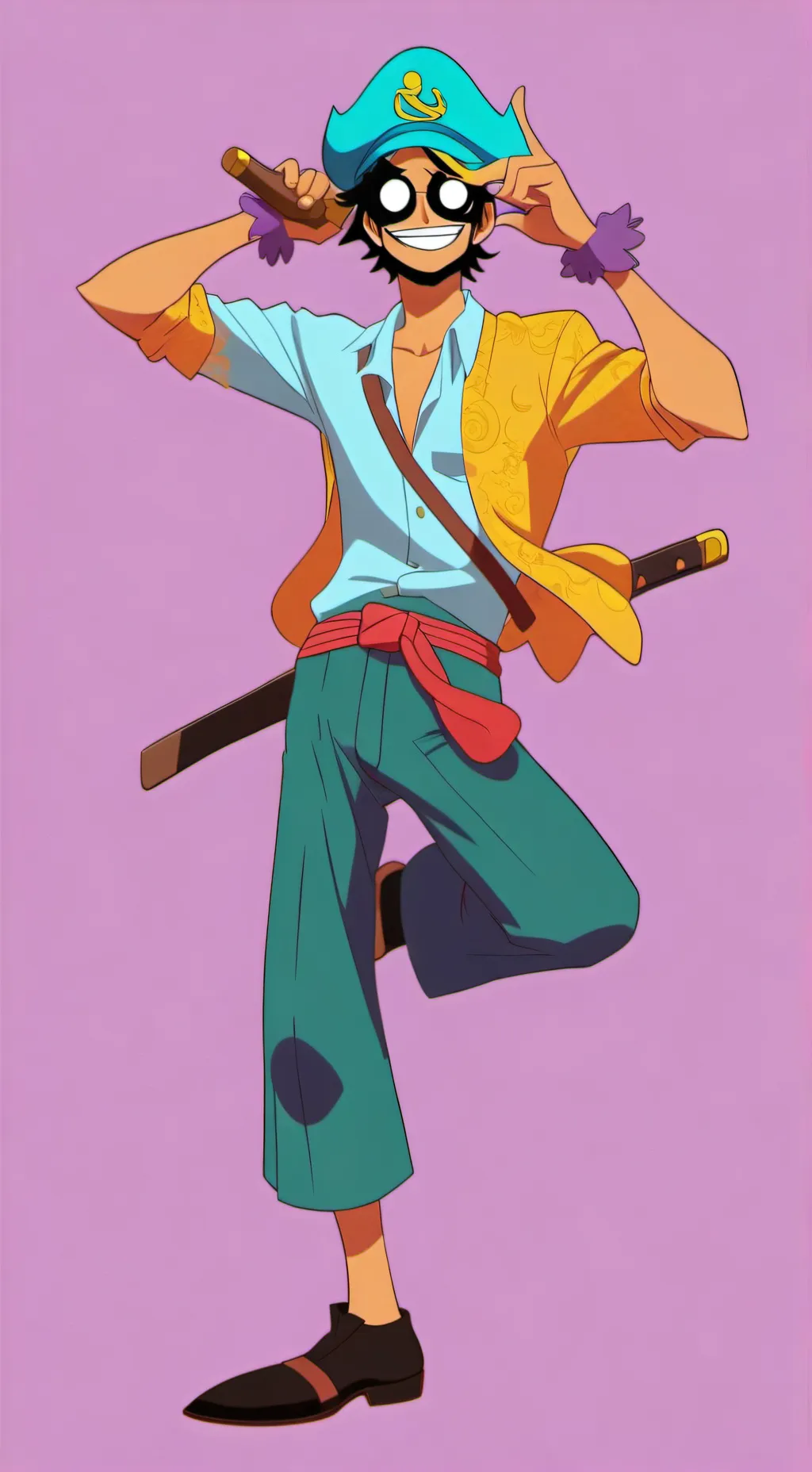 ai character: luffy background