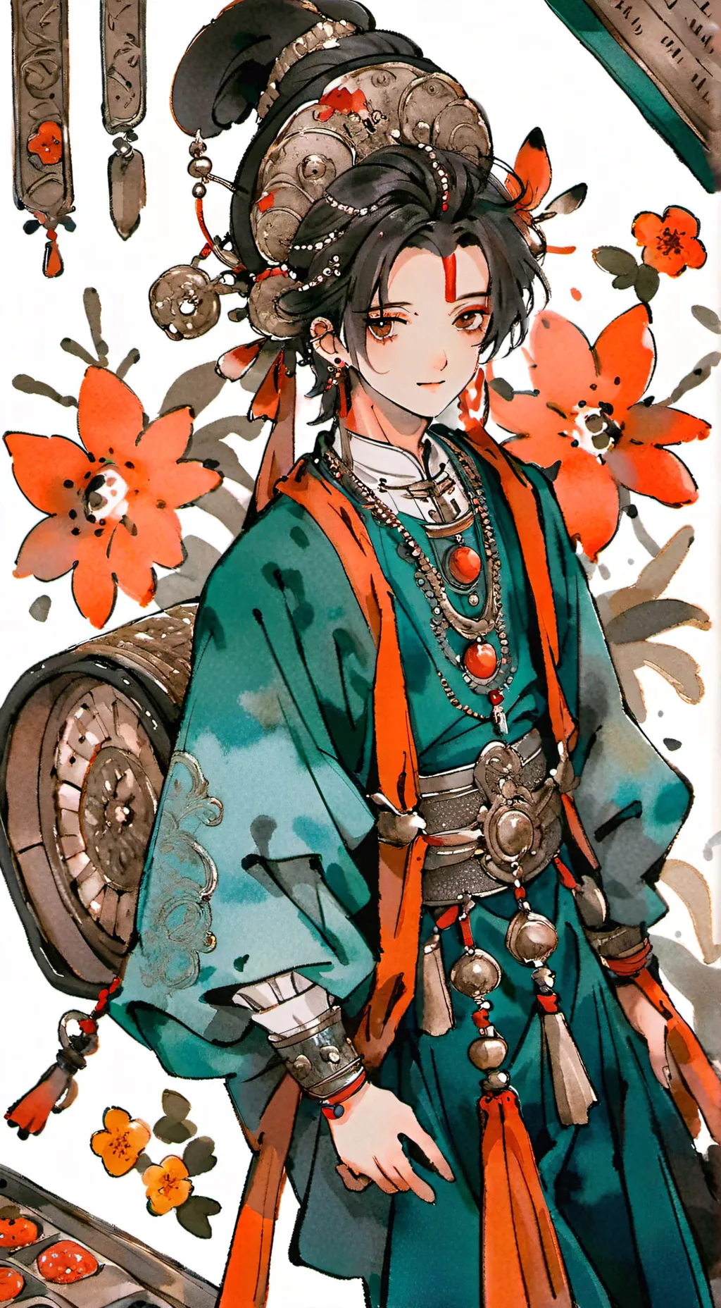 ai character: muzan y tanjiro background