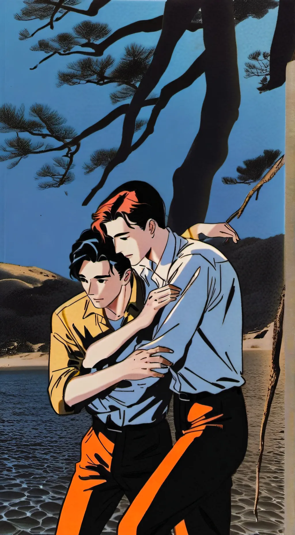ai character: Stuck in the lake background