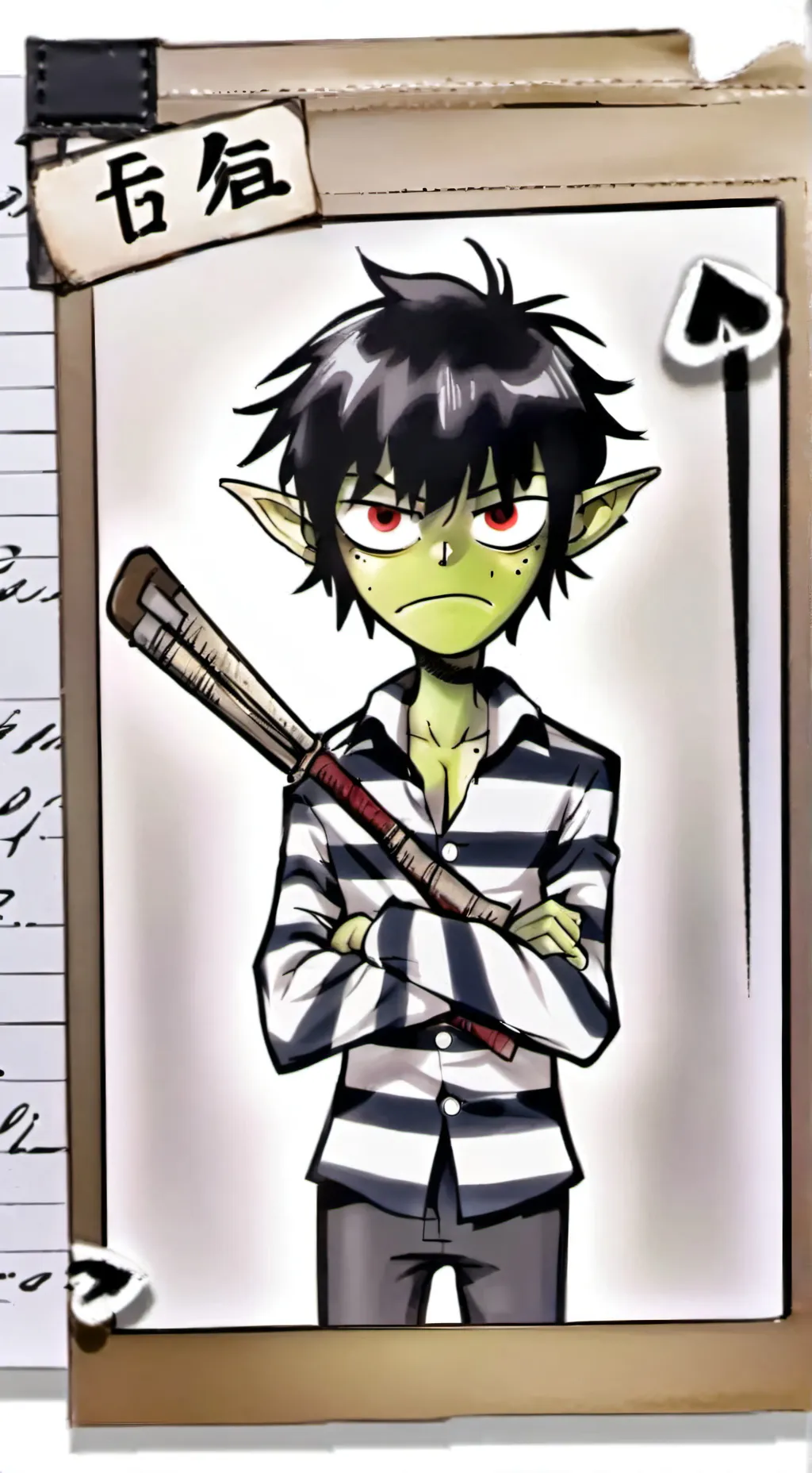 ai character: murdoc Gorillaz  background