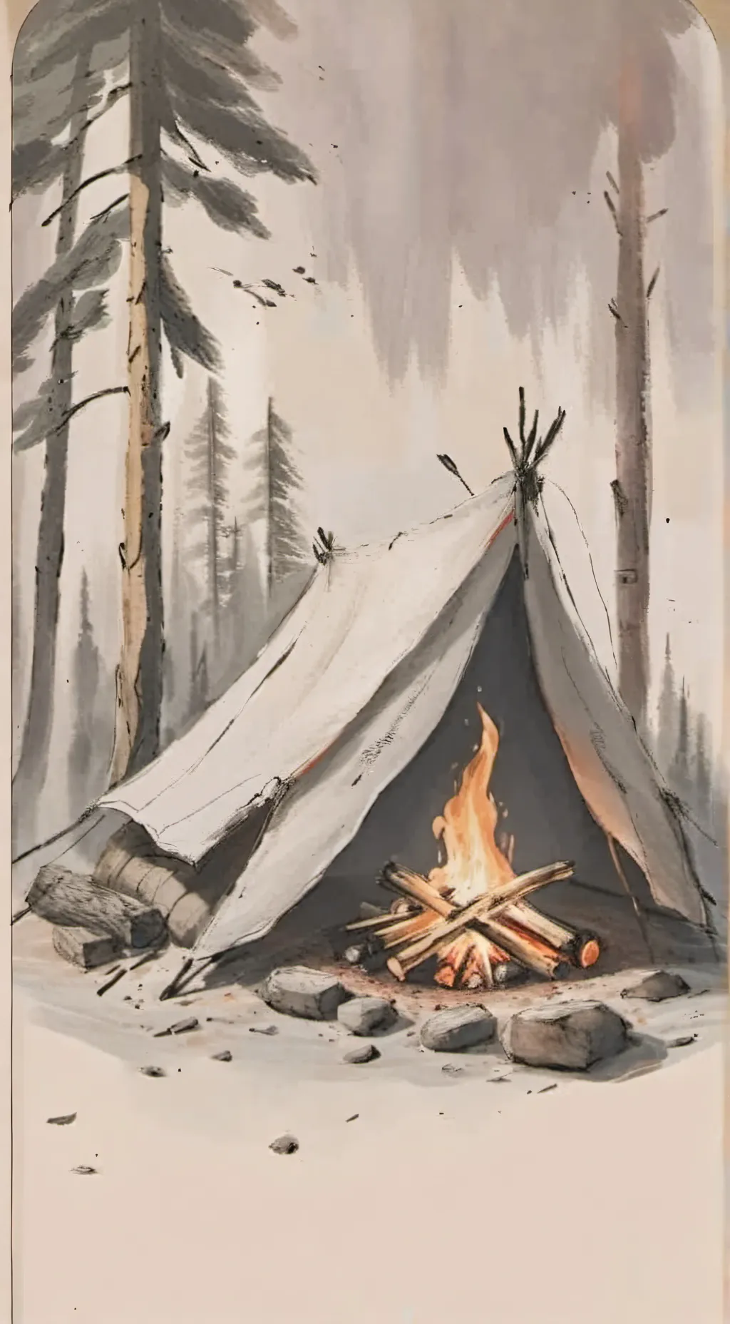 ai character: FPE CAMPING background