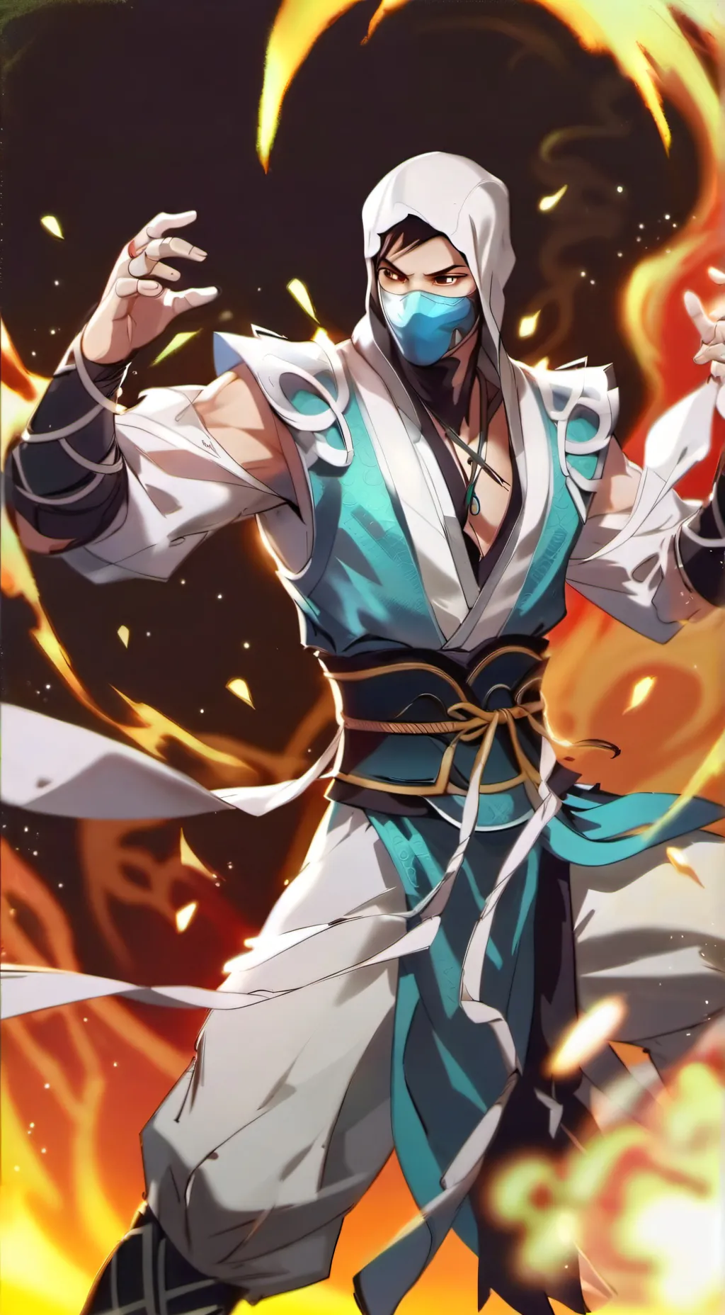 ai character: Rain background