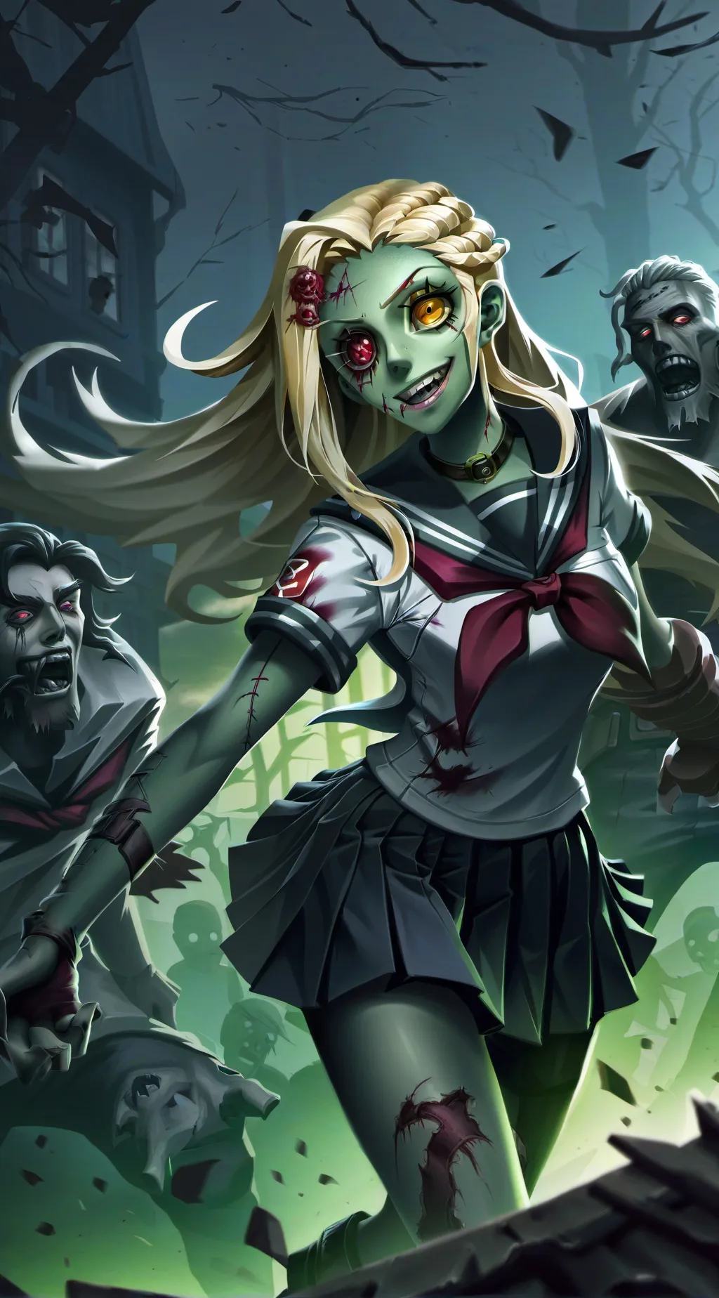 ai character: Zombie Girl 🧟‍♀️ background
