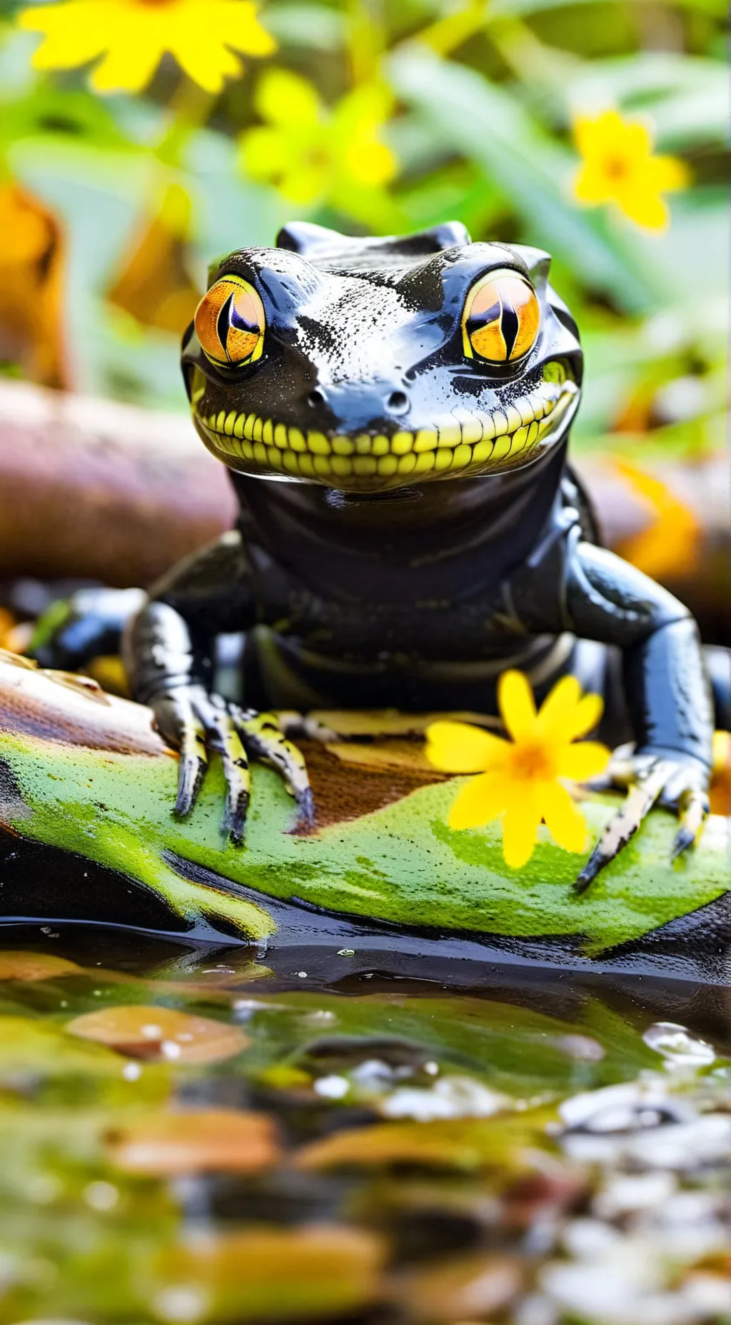 ai character: salamandre  background