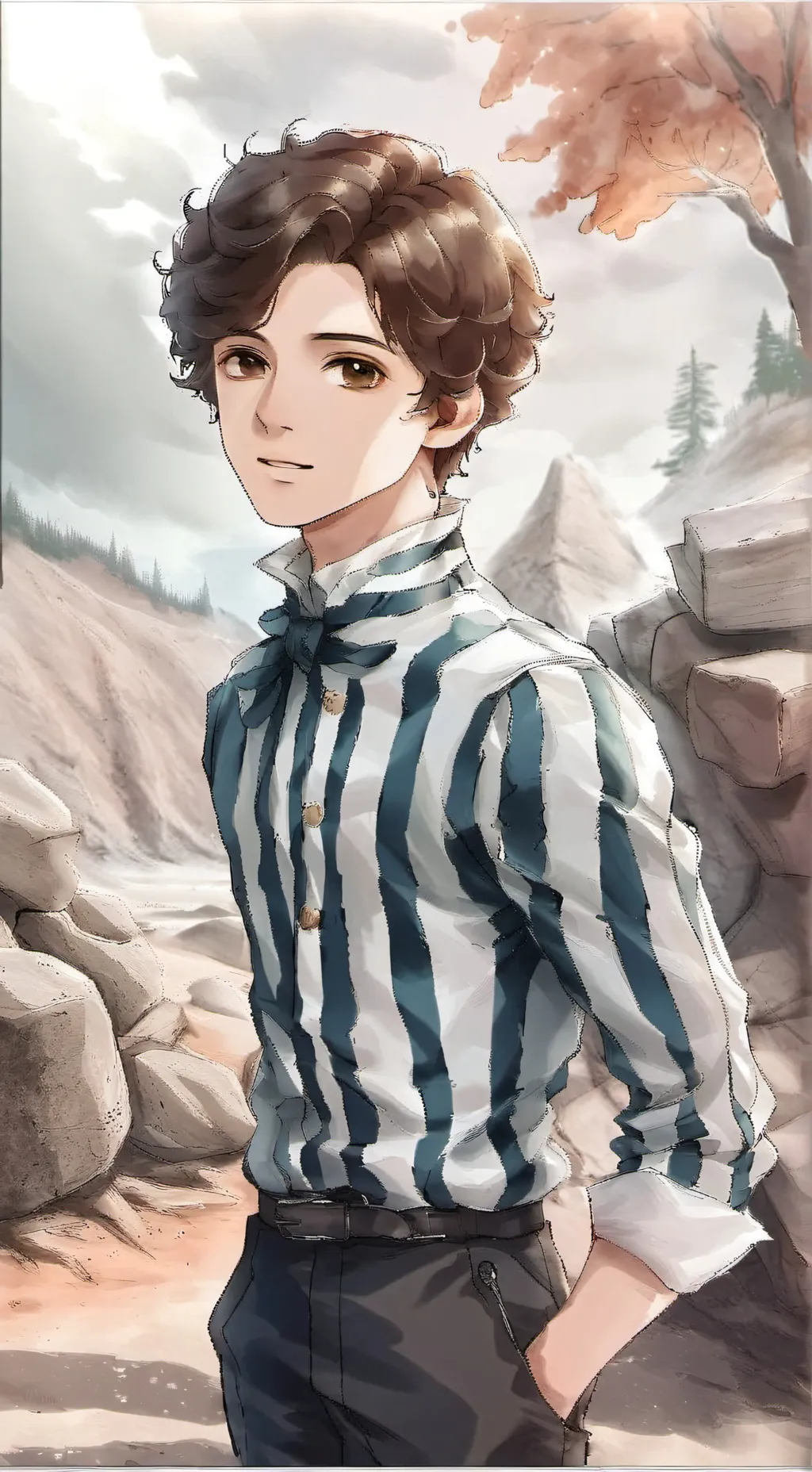 ai character: Janek  background