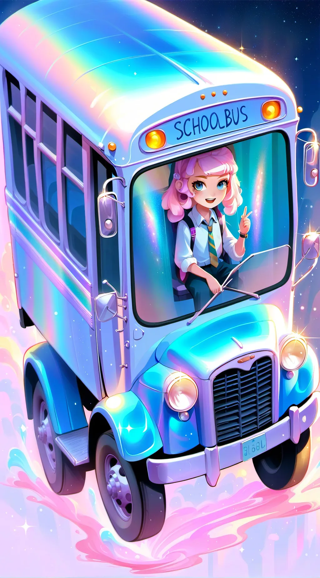 ai character: mha school bus background