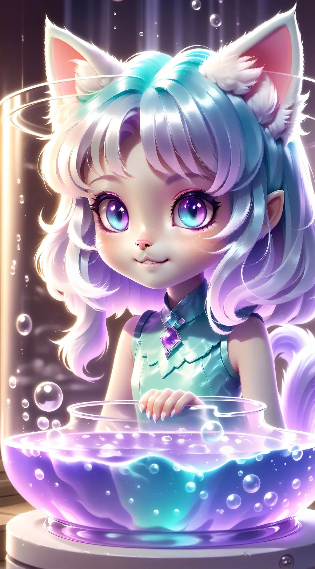 ai character: Sherbet Furry Spirit background