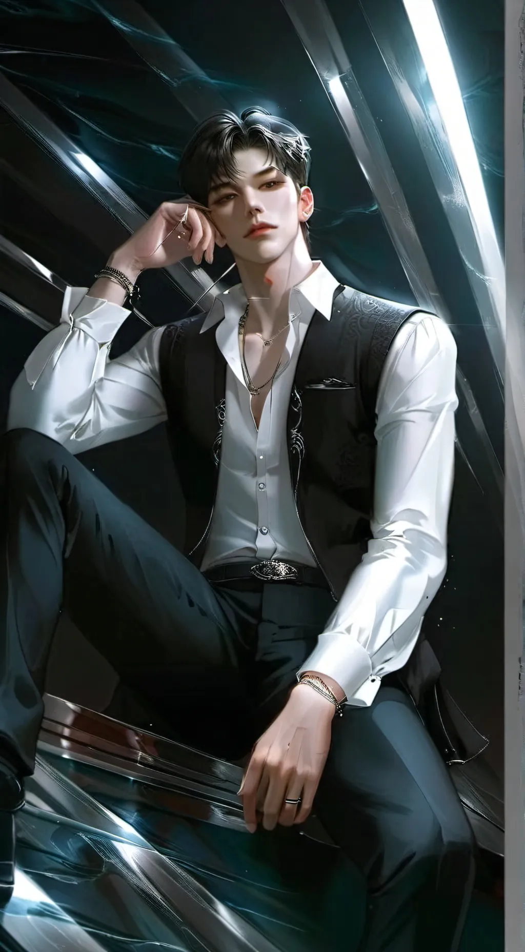 ai character: Leonardo  background