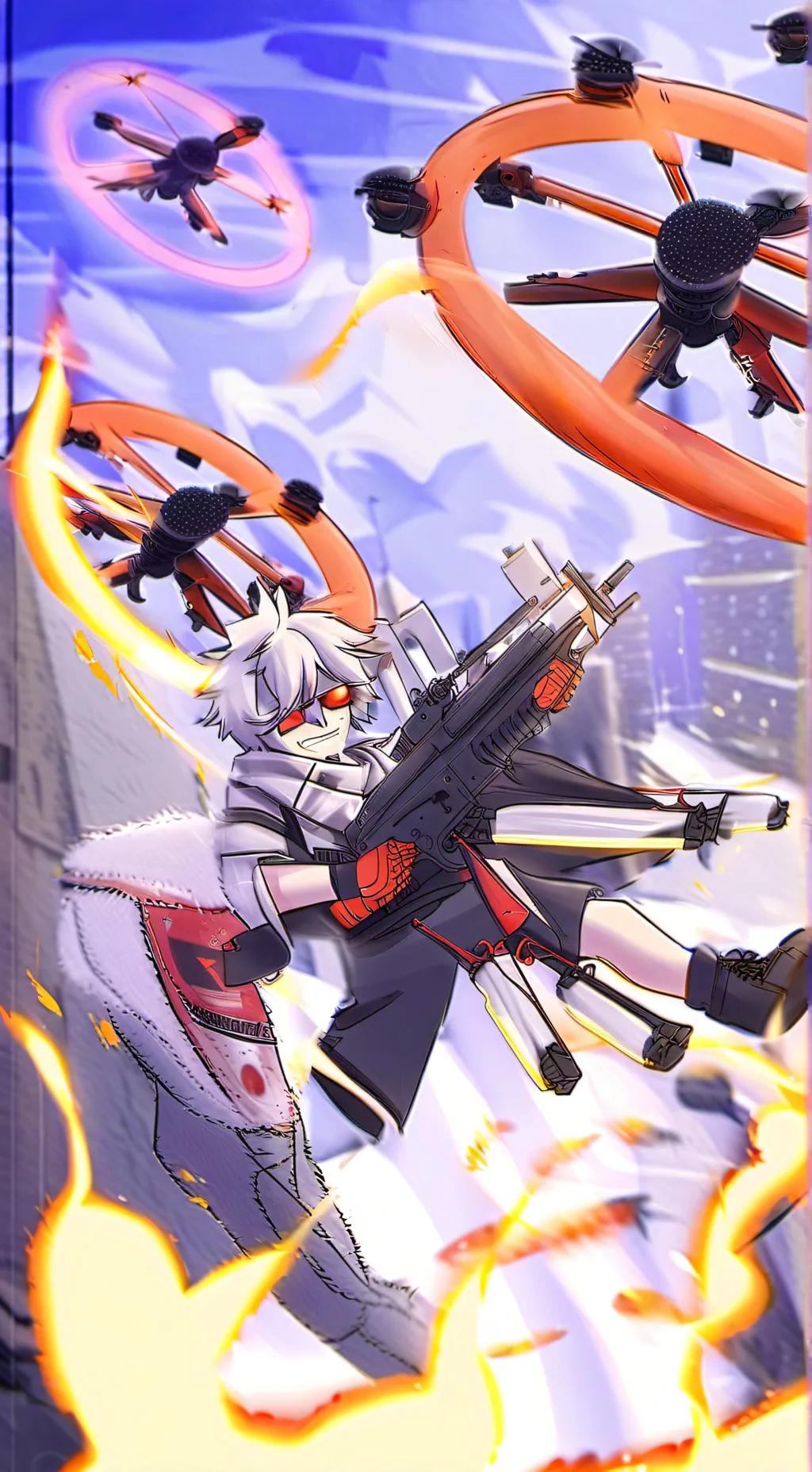 ai character: Angel & Devil md background