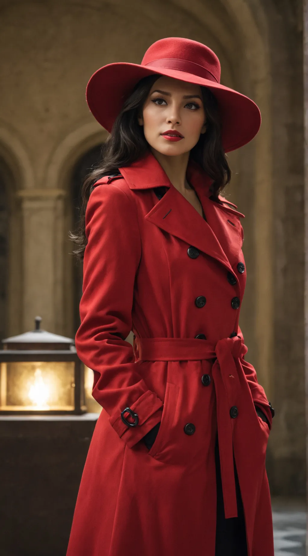ai character: Carmen Sandiego background