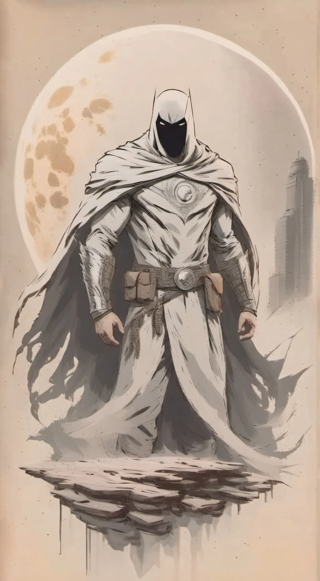 ai character: moon knight background