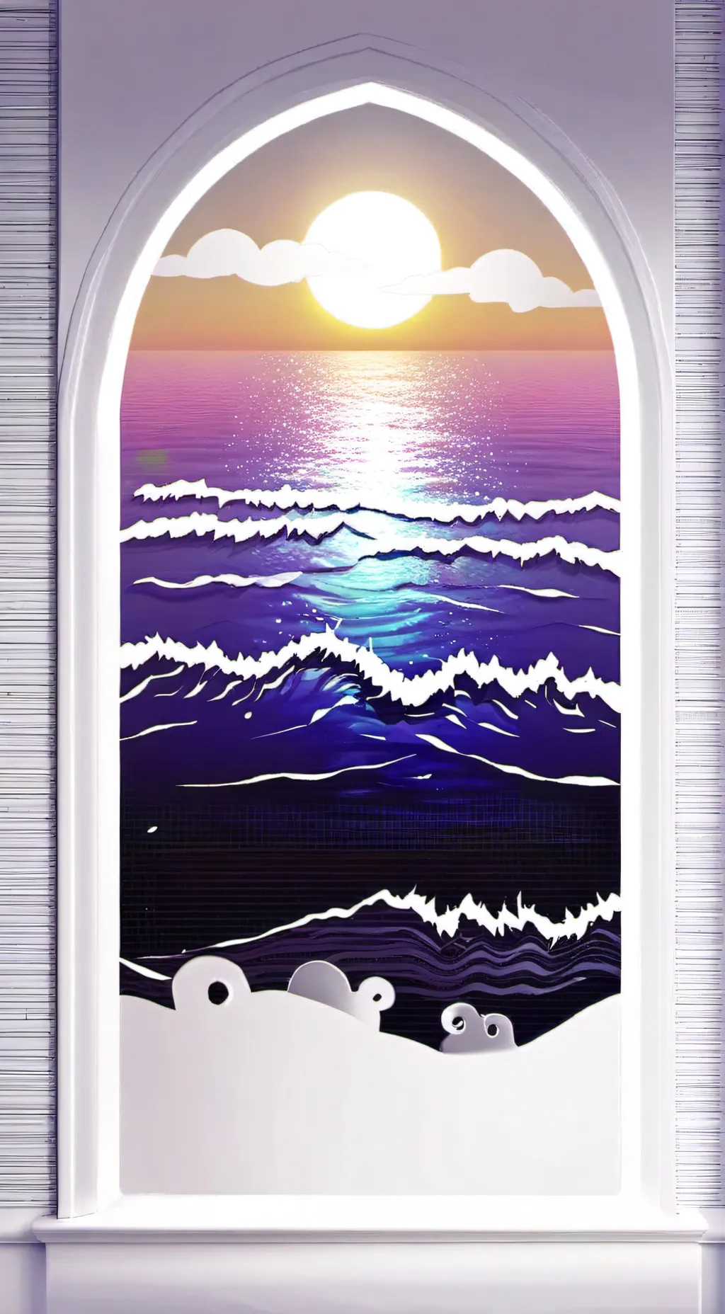 ai character: sun and moon background