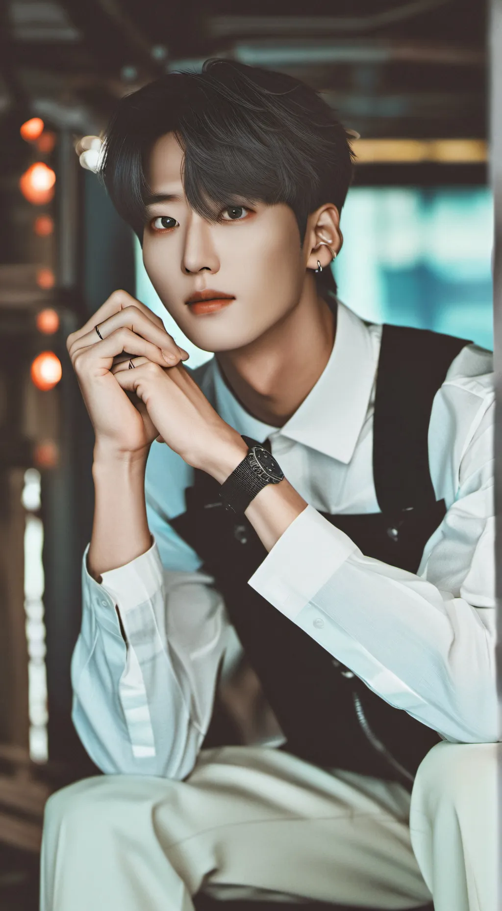 ai character: Hyunjin  background
