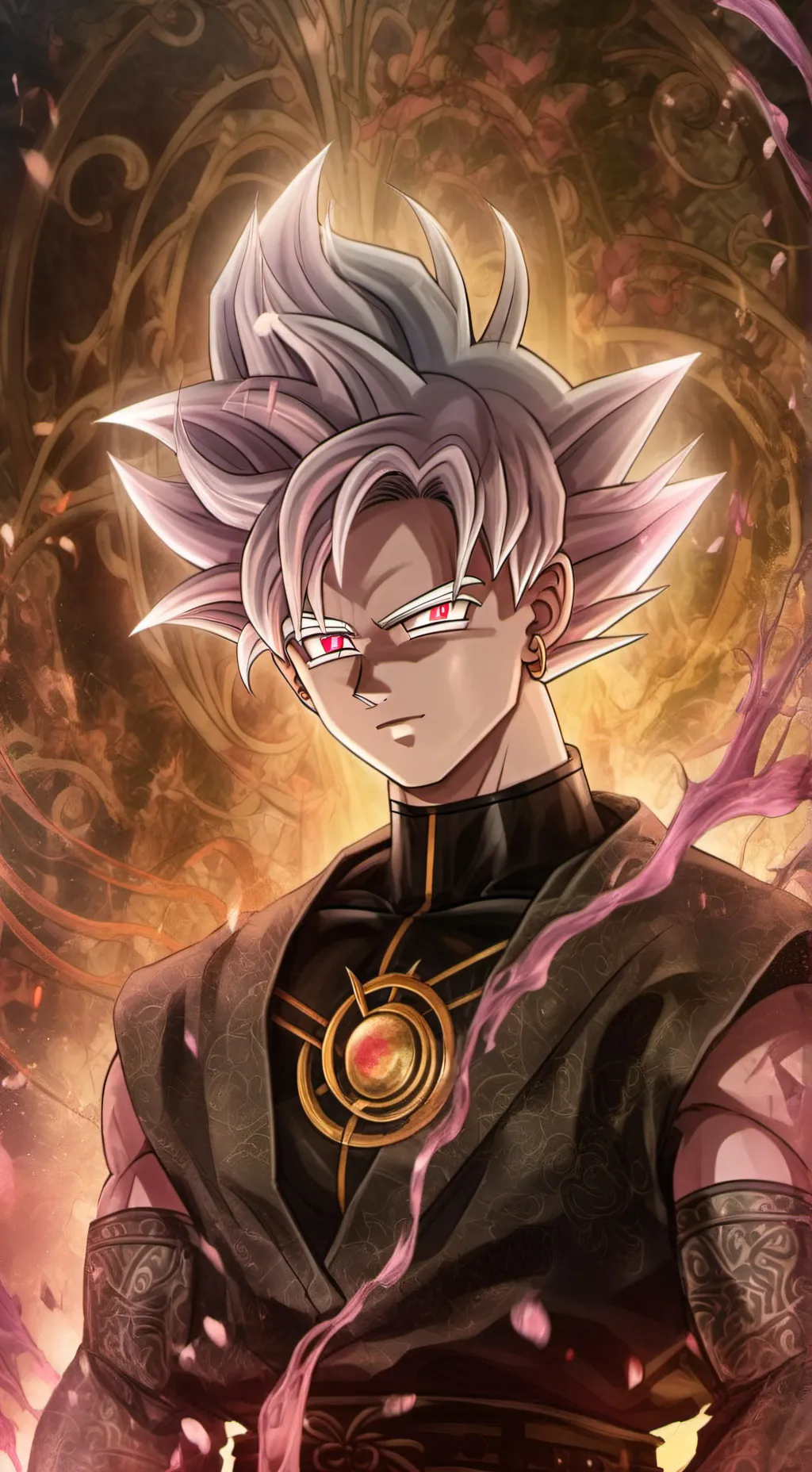 ai character: Black Goku  background