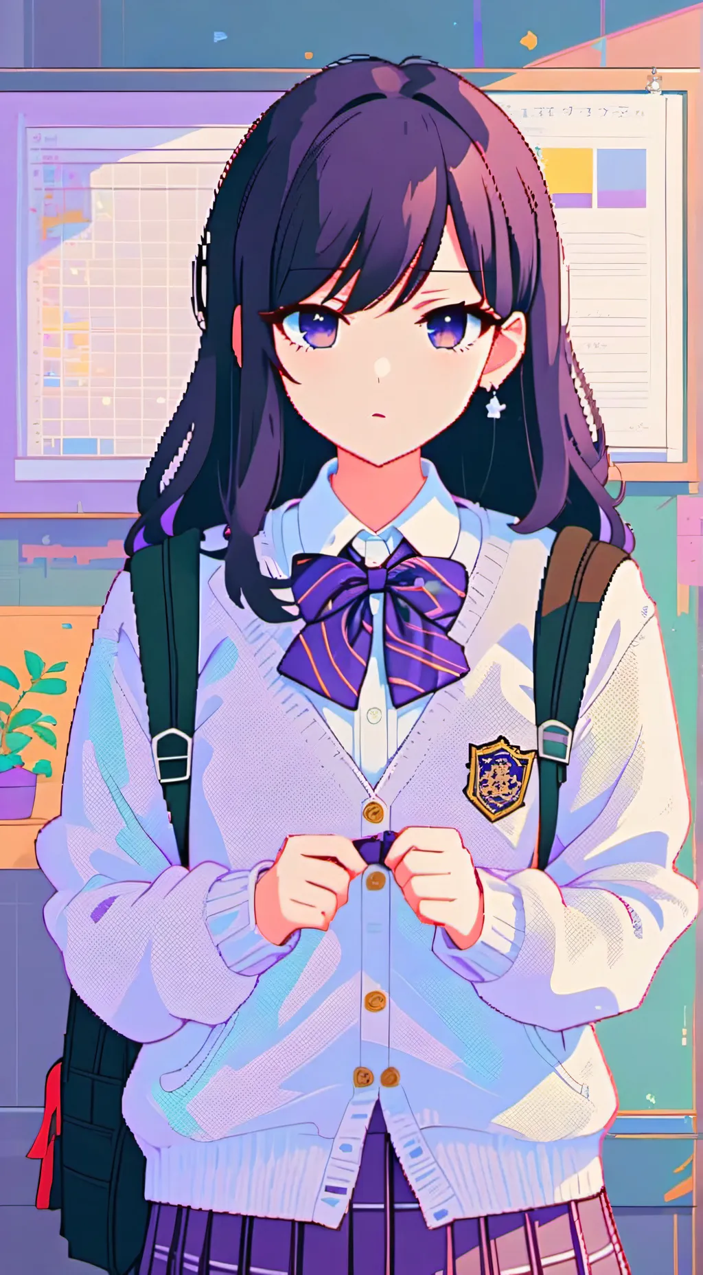 ai character:  Shoko Komi background