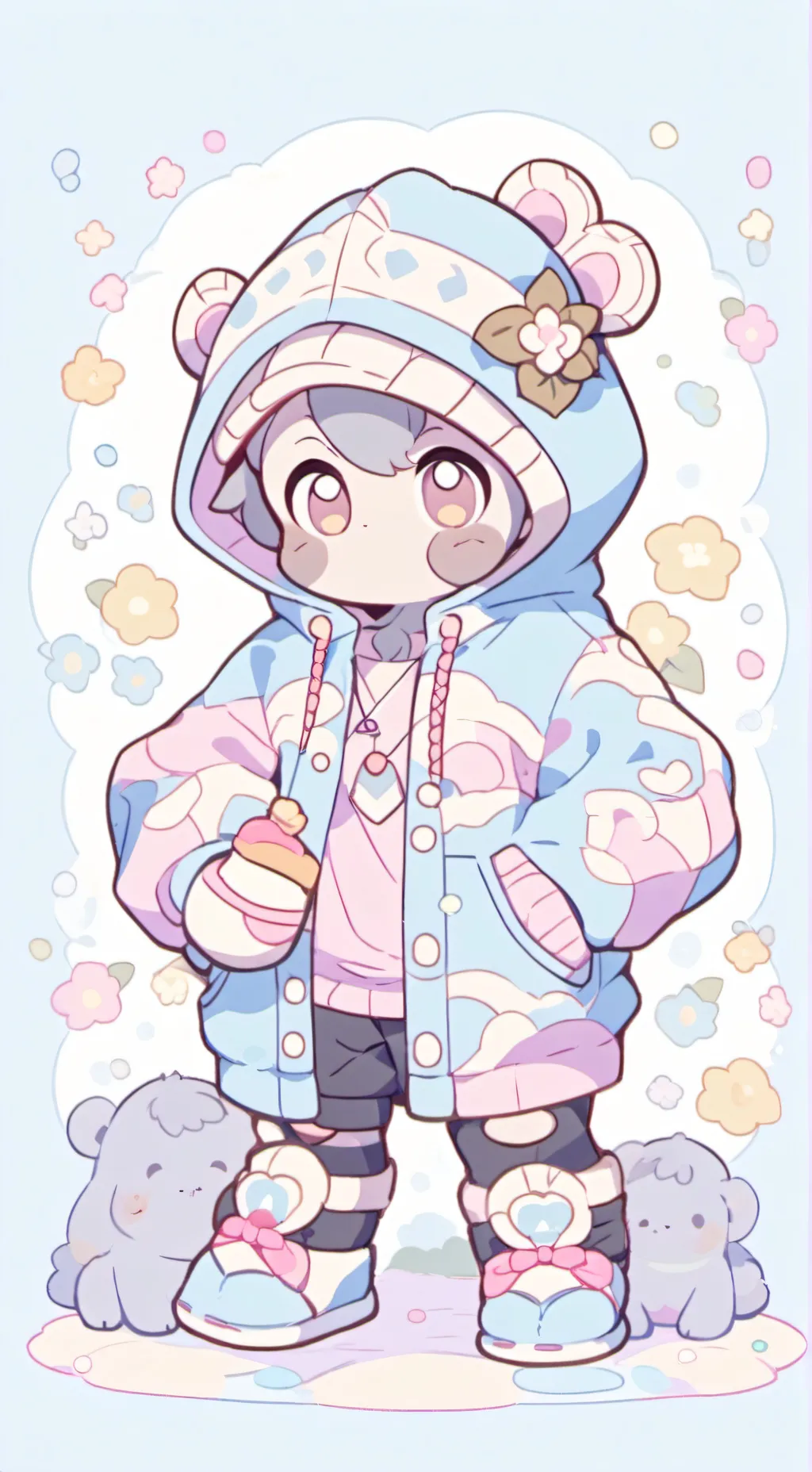ai character: Blue monke background