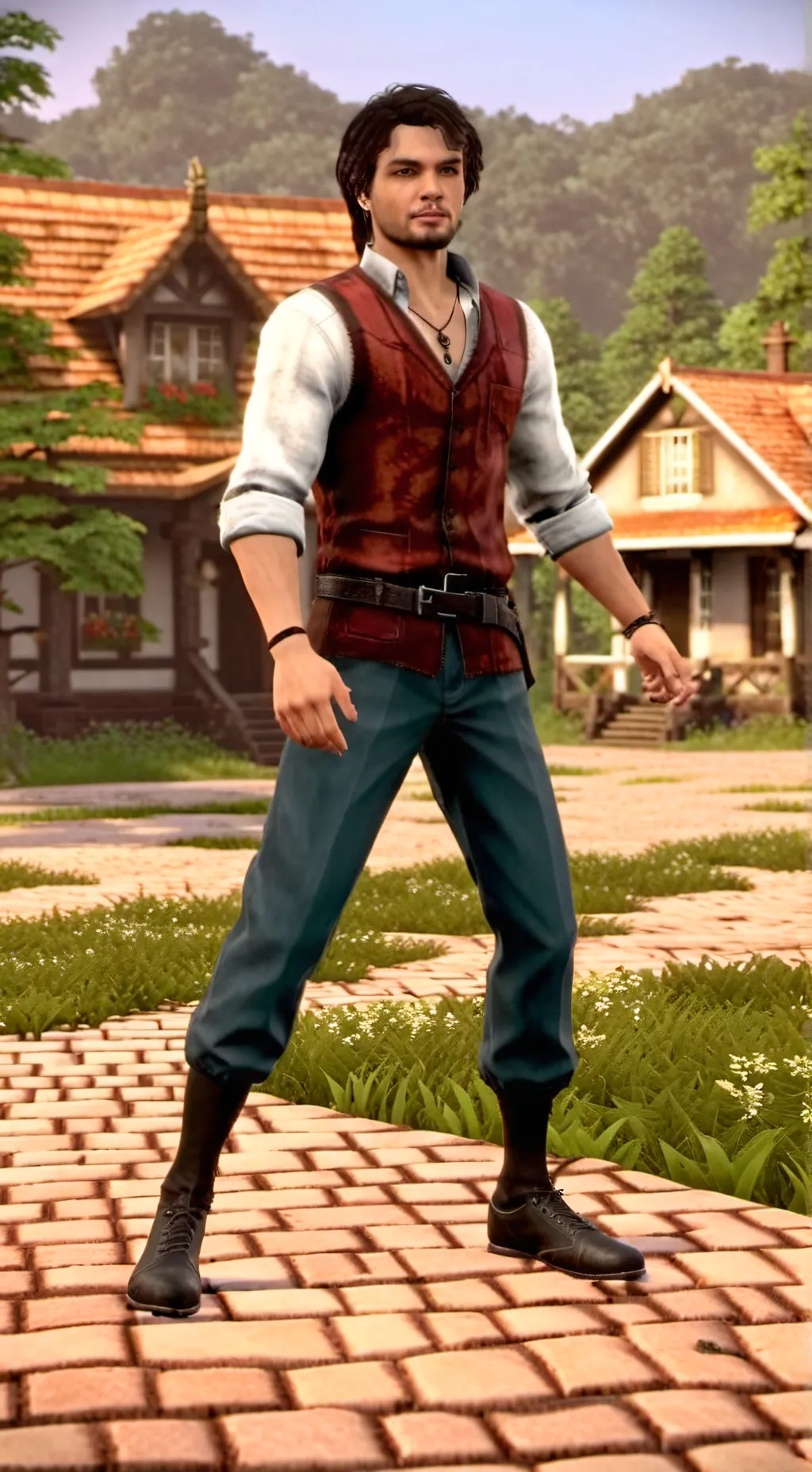ai character: what is that pose background