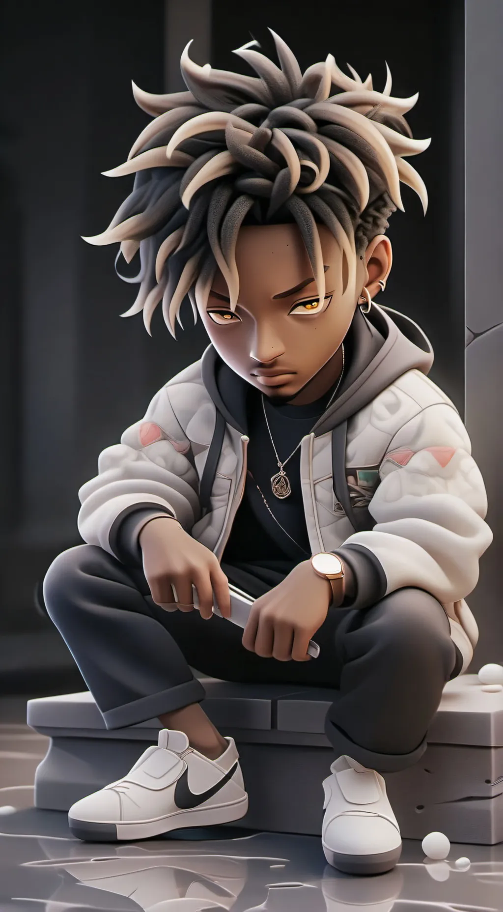 ai character: juice wrid background