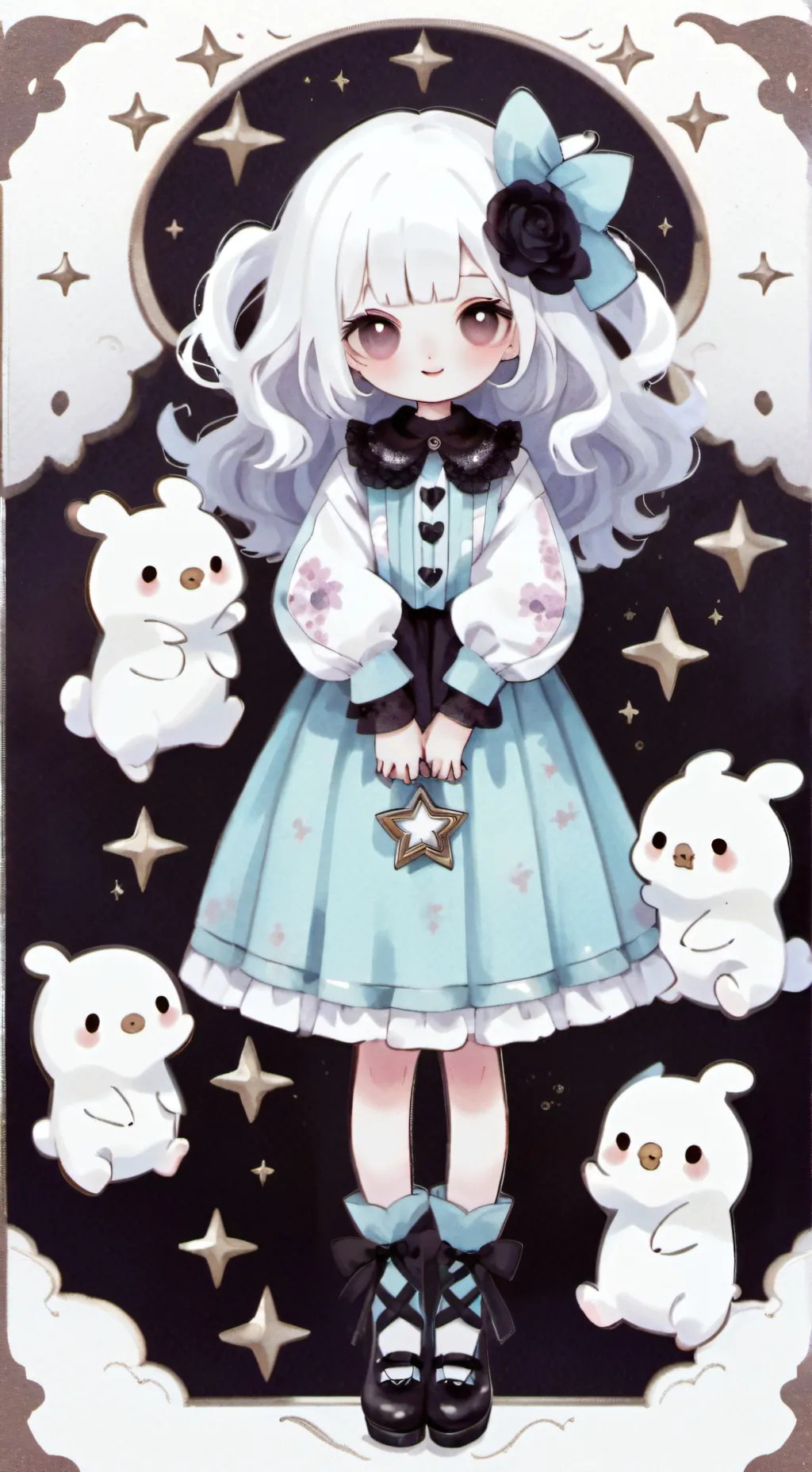 ai character: Dandys world🌹🌈 background