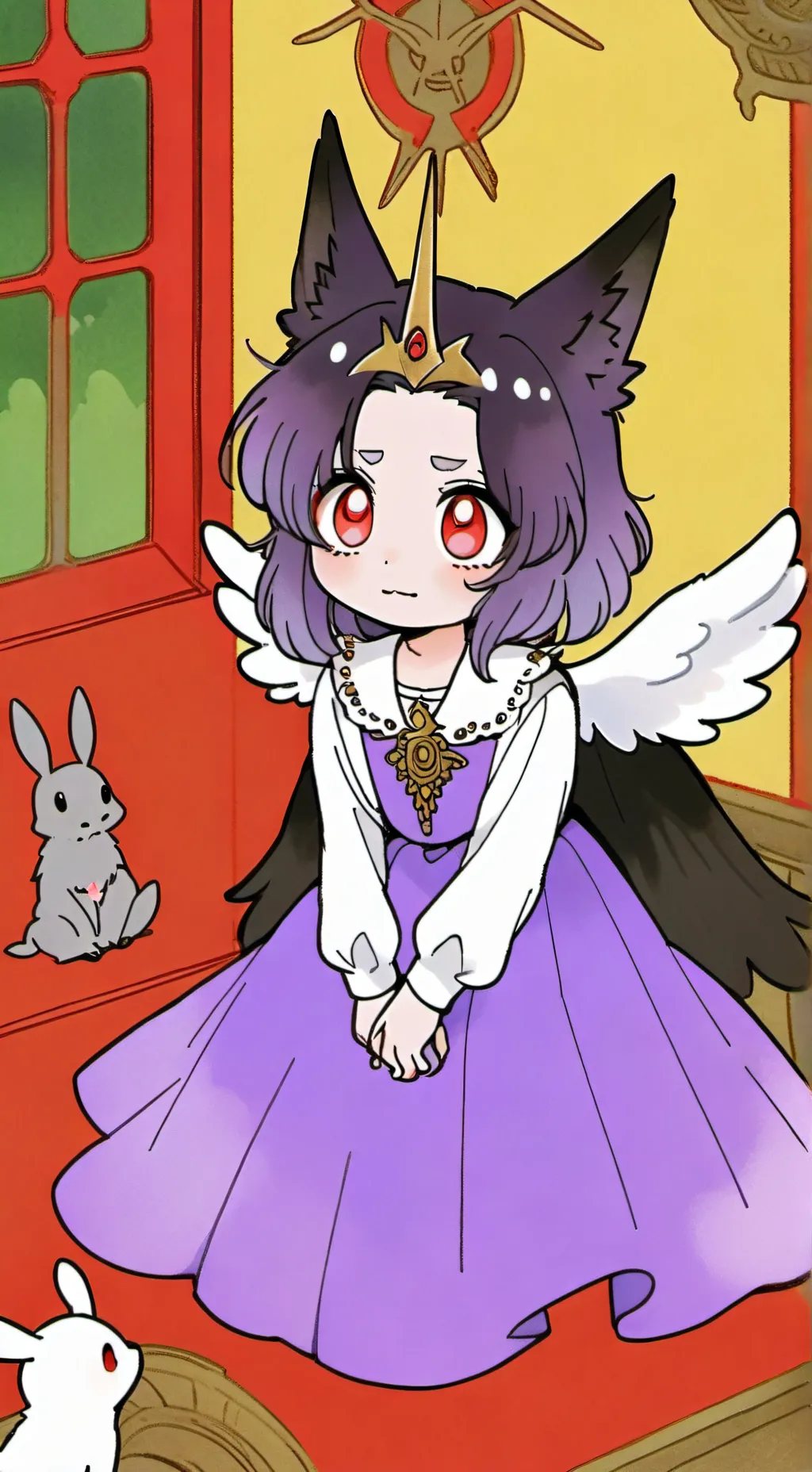 ai character: Rebe 🌈💜🖤🤍 (Remake) background