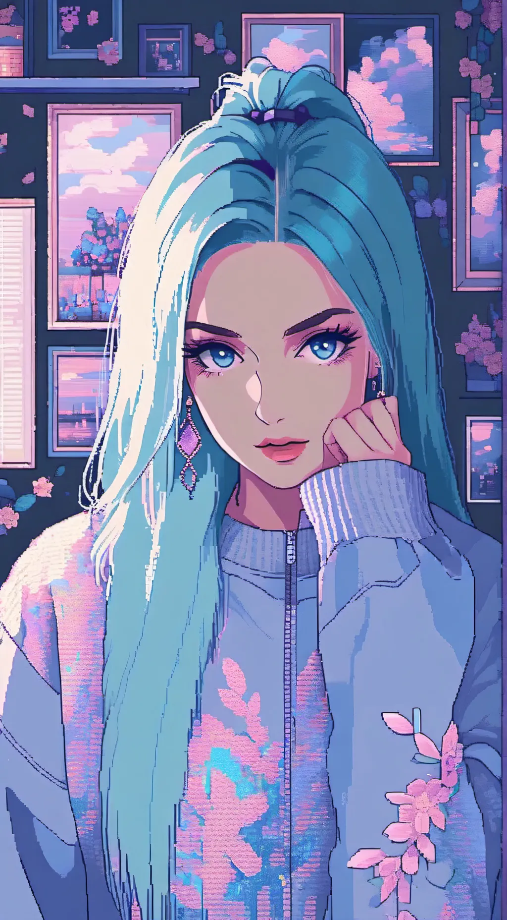 ai character: katie angel  background