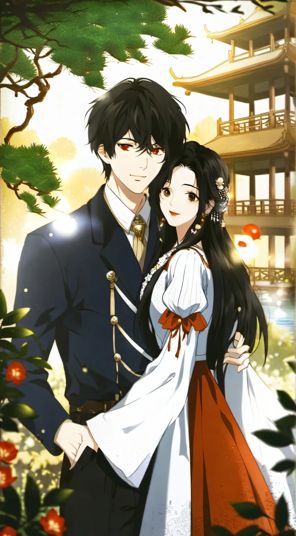 ai character: Jake et Jennie  background