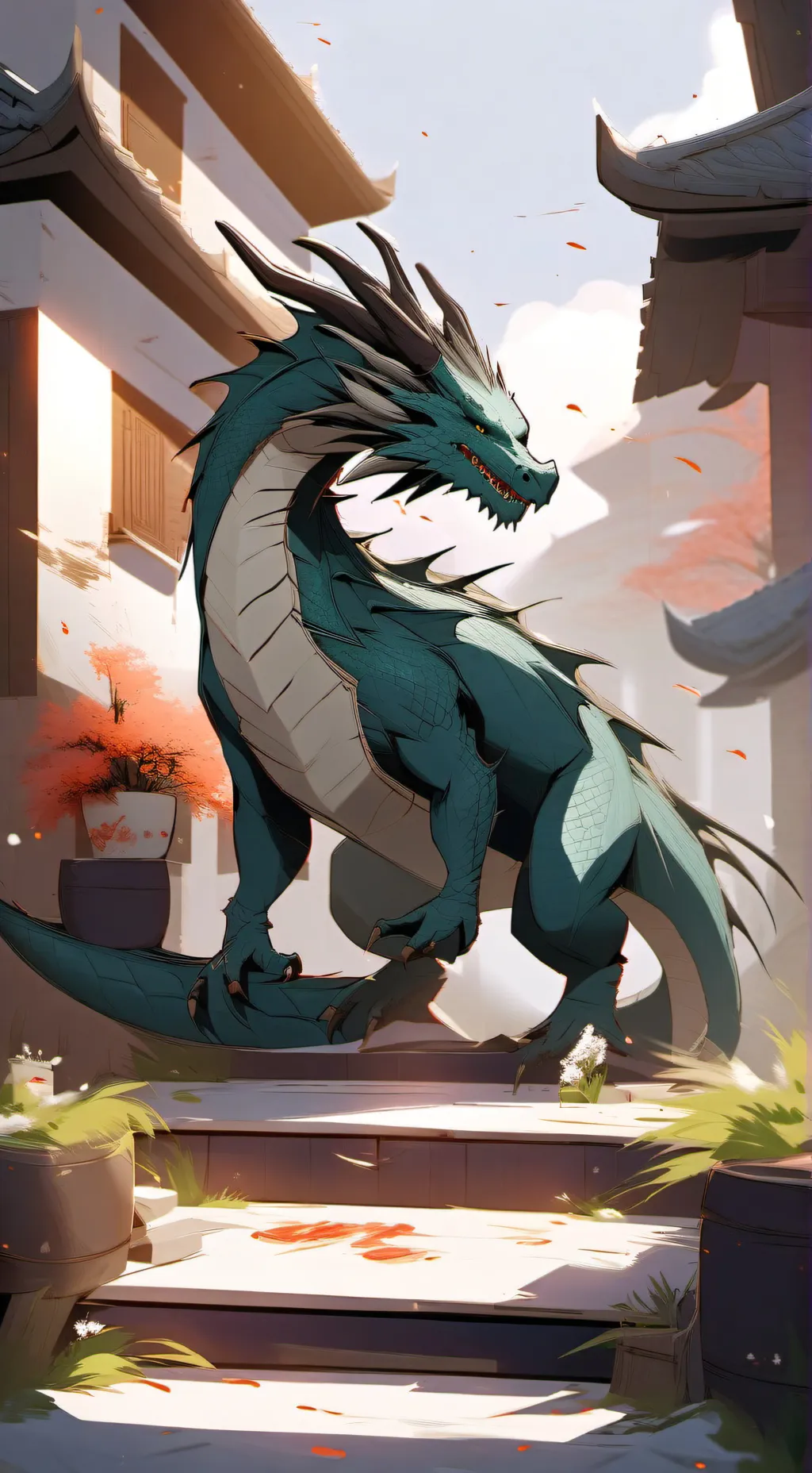ai character: Dragon background