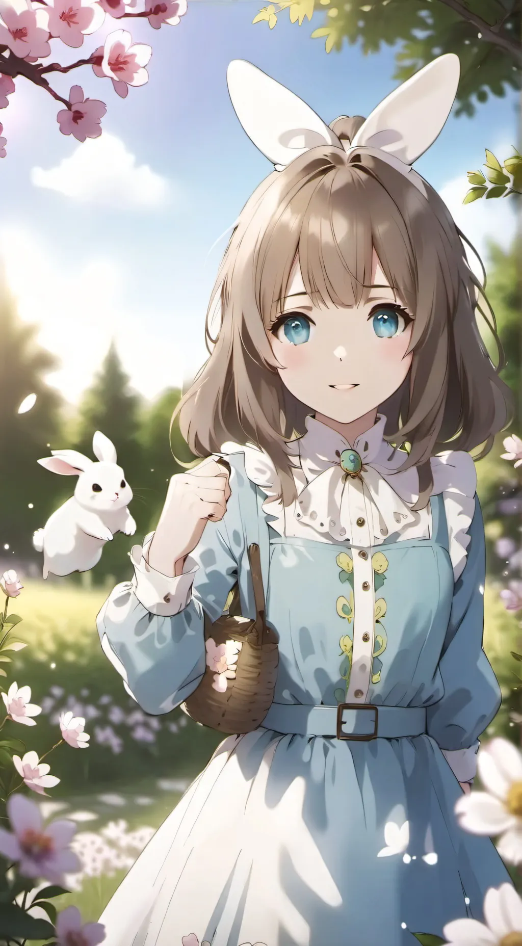 ai character: bunny×human??? background