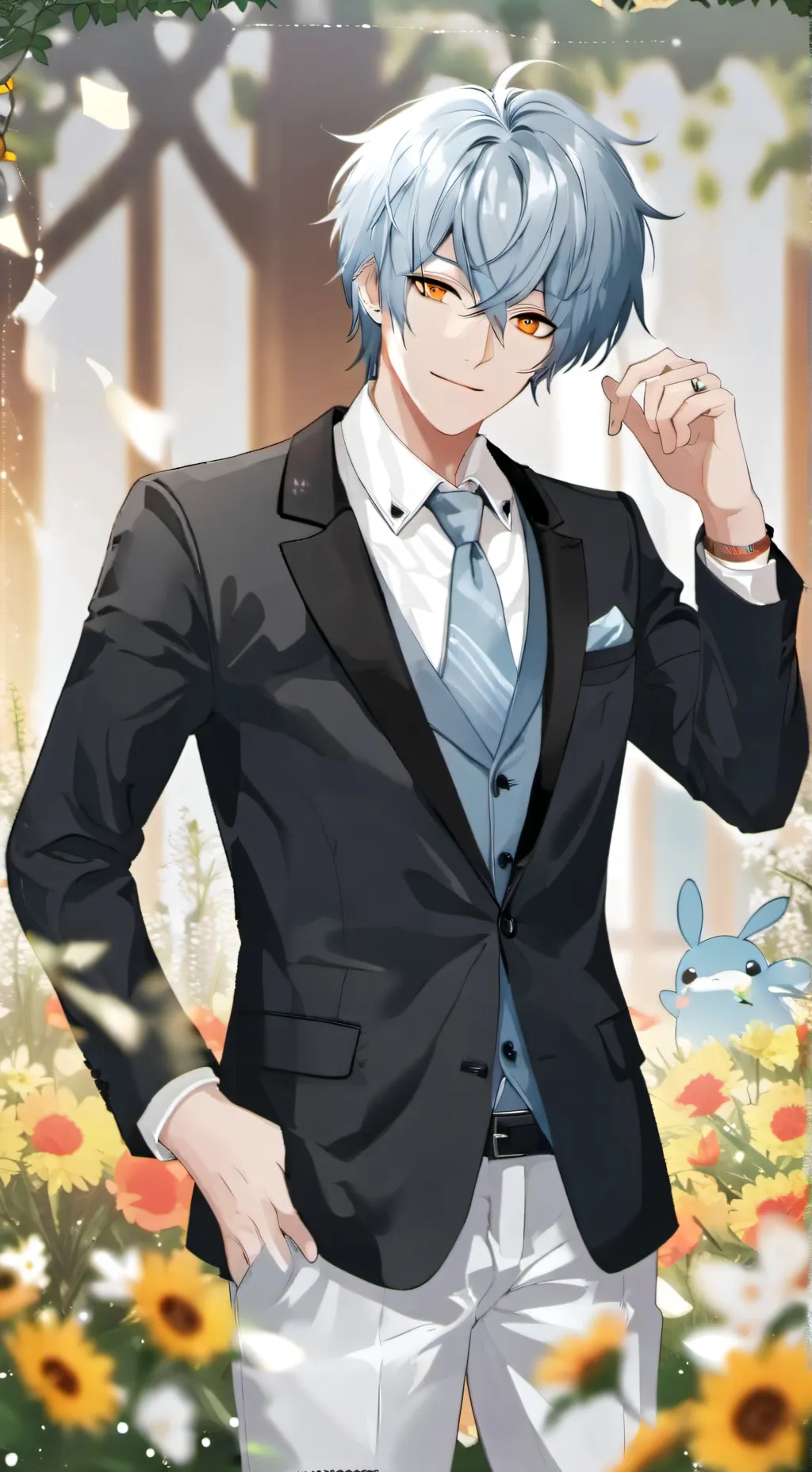 ai character: Sebastian  background