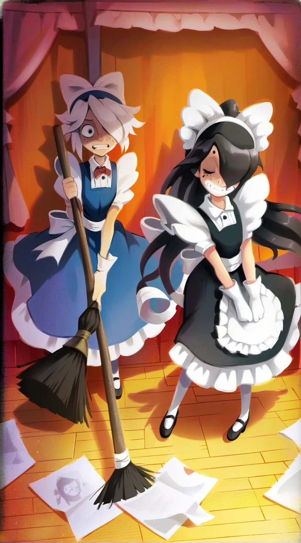 ai character: the 🩸 scary maid  background